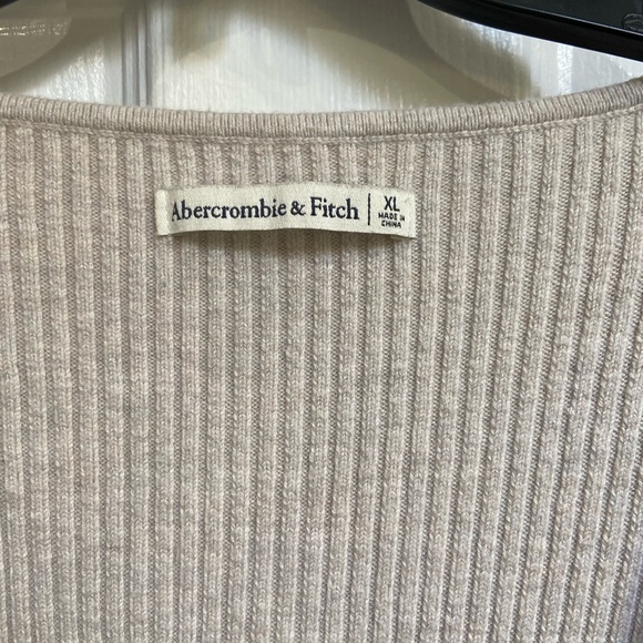 Abercrombie beige/taupe long sleeve ribbed body suit - Picture 3 of 4